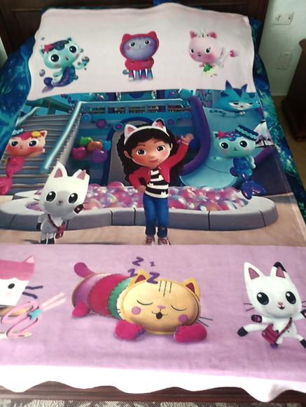 Manta Personalizada Cobertor Casa Magica da Gabby