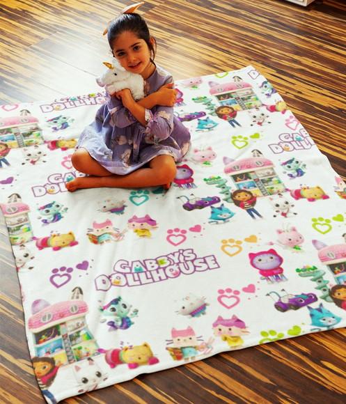 Manta Personalizada Cobertor Casa Magica da Gabby
