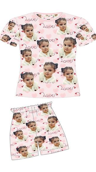 Pijama com Fotos Plus Size Longo Kit 2 Adultos