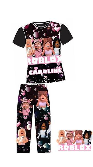 Pijama Roblox Menina Curto ou Longo