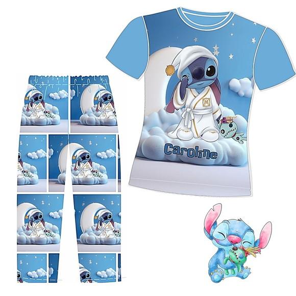 Pijama Stitch Curto ou Longo Valor do 2 ao 12