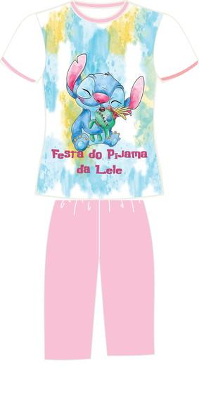 Pijama Stitch Curto ou Longo Valor do 2 ao 12