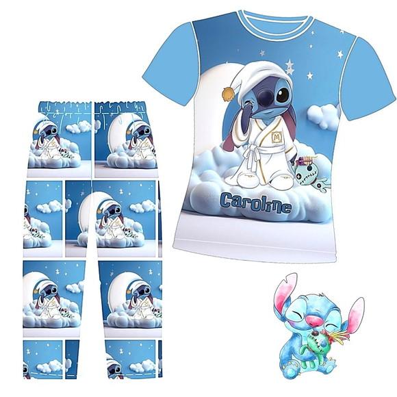 Pijama Stitch Curto ou Longo Valor do 2 ao 12