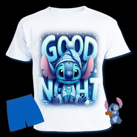 Pijama Stitch Curto Valor do 2 ao 12