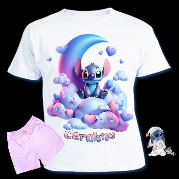 Pijama Stitch Curto Valor do 2 ao 12