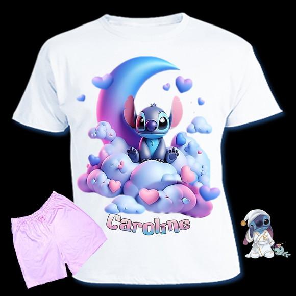 Pijama Stitch Curto Valor do 2 ao 12