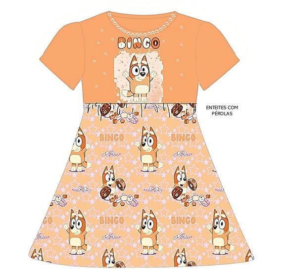 Vestido Bluey com Pérolas