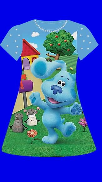 Vestido Pistas de Blue do 1 ao 10 Este Modelo com Pérolas