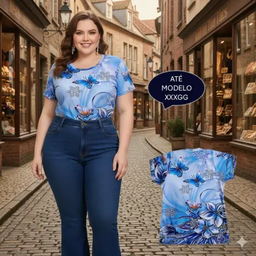Blusa Feminina Tshirt do P ao Plus Size