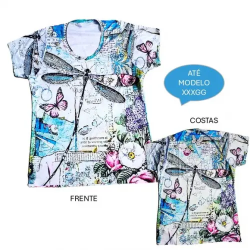 Blusa Feminina Tshirt do P ao Plus Size