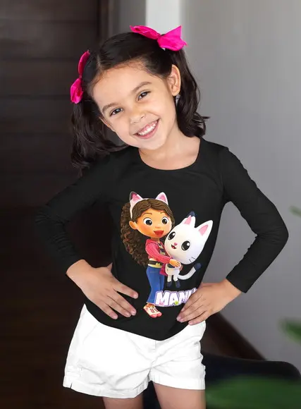 Camiseta Casa Mágica da Gabby Manga Longa