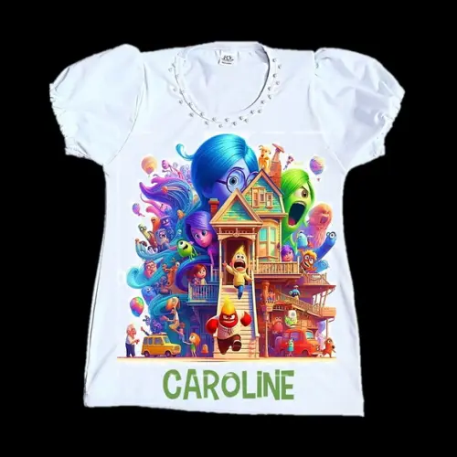 Camiseta Divertidamente 2 Luxo com Pérolas