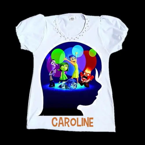 Camiseta Divertidamente 2 Luxo com Pérolas