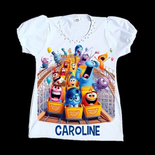 Camiseta Divertidamente 2 Luxo com Pérolas