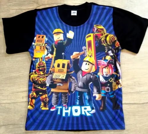 Camiseta Roblox Manga Curta ou Longa