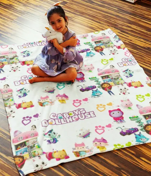 Manta Personalizada Cobertor Casa Magica da Gabby