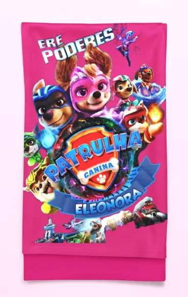Manta Cobertor Personalizada Patrulha Canina