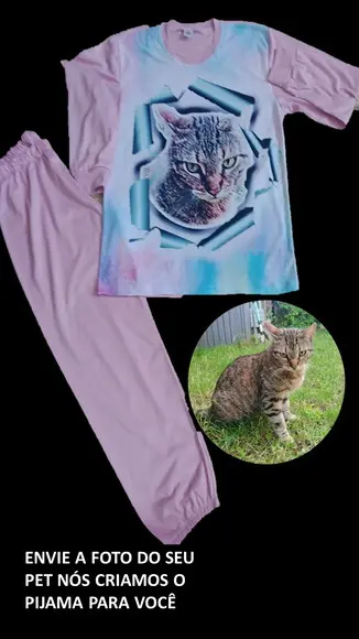 Pijama com Fotos até Plus Size Curto ou Longo