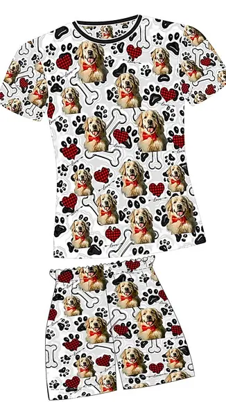 Pijama com Fotos Plus Size Longo Kit 2 Adultos