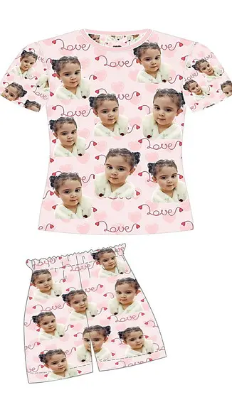Pijama com Fotos Plus Size Longo Kit 2 Adultos