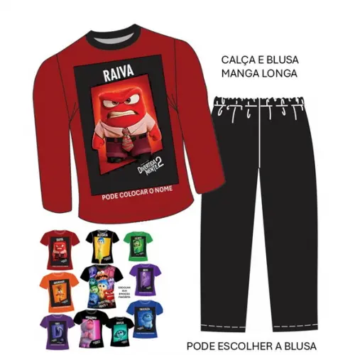 Pijama Divertidamente 2 Valor do 2 ao 12