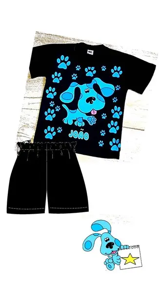 Pijama Pistas de Blue Curto do 1 ao 12