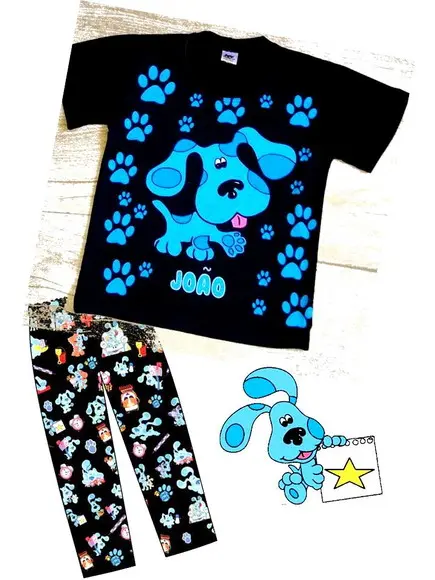 Pijama Pistas de Blue Shorts ou Calça do 1 ao 12