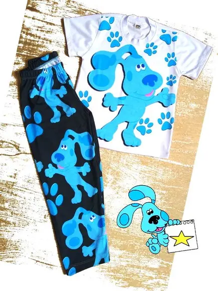 Pijama Pistas de Blue Shorts ou Calça do 1 ao 12