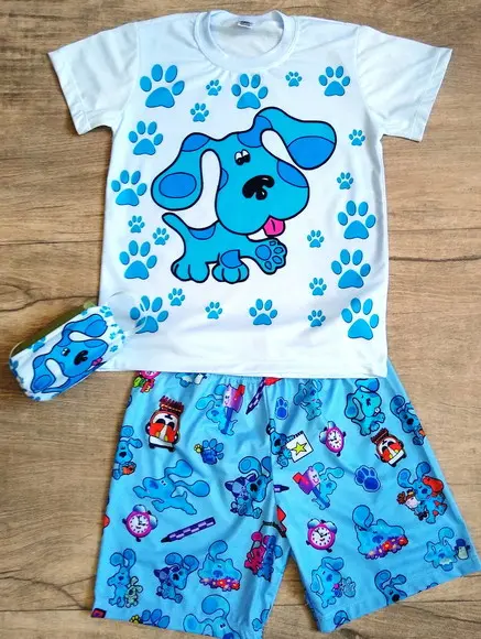 Pijama Pistas de Blue Shorts ou Calça do 1 ao 12