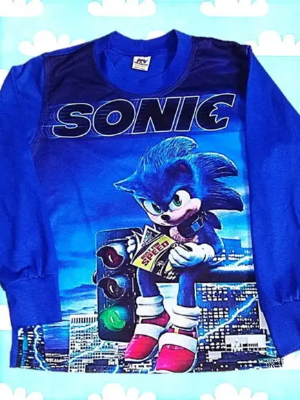 Pijama Sonic Curto ou Longo