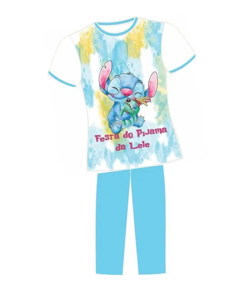 Pijama Stitch Curto ou Longo Valor do 2 ao 12