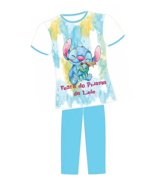 Pijama Stitch Curto Valor do 2 ao 12