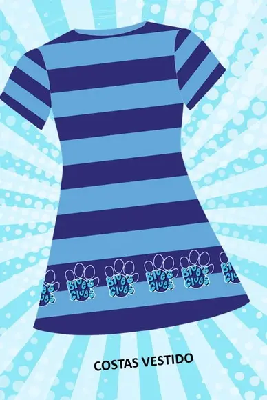 Vestido Pistas de Blue do 1 ao 10 Este Modelo com Pérolas