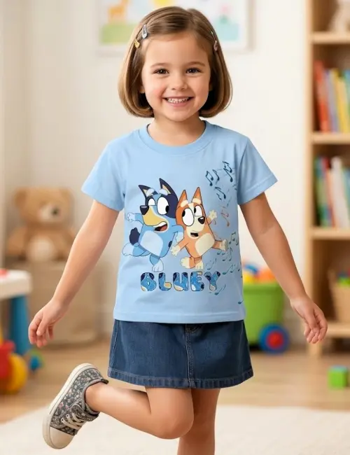 Camiseta Bluey Kit Família 2 Unidades