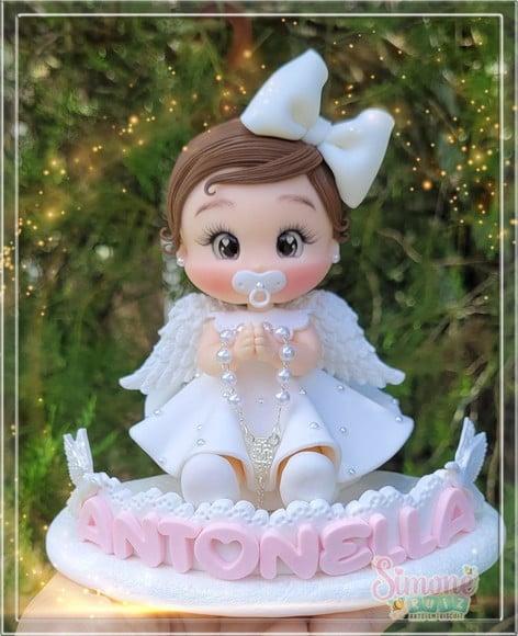 Topo de Bolo Batizado Anjinha Baby