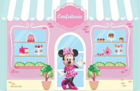 Topo de Bolo Minnie Confeiteira