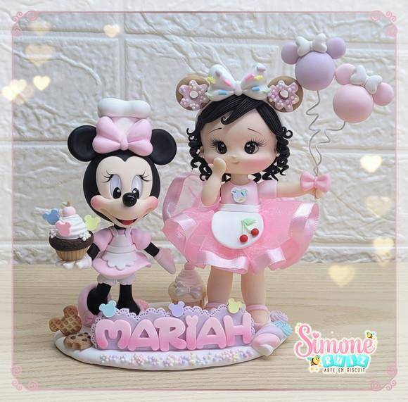 Topo de Bolo Minnie Confeiteira
