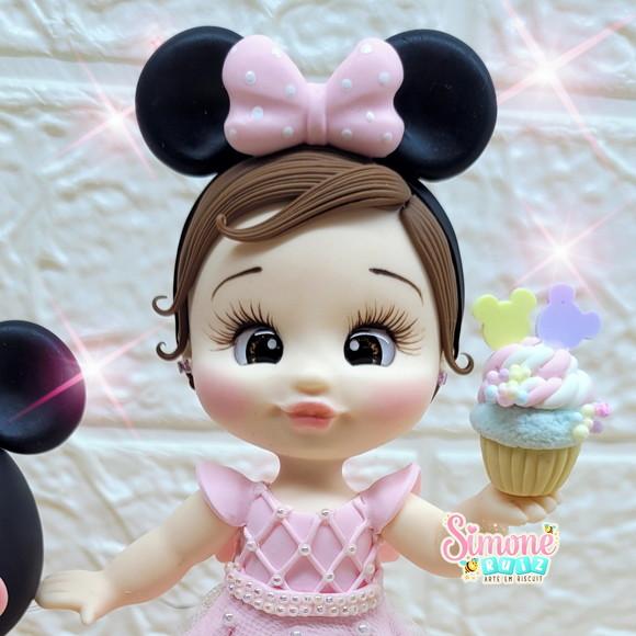 Topo de Bolo Minnie Confeiteira