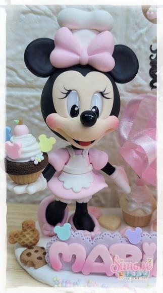 Topo de Bolo Minnie Confeiteira