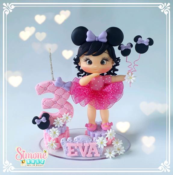 Topo Minnie Rosa Personalizado