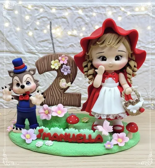 Topo de Bolo Chapeuzinho Vermelho Personalizada