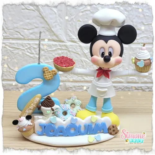 Topo de Bolo Mickey Confeiteiro