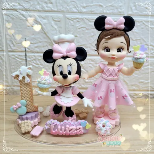 Topo de Bolo Minnie Confeiteira