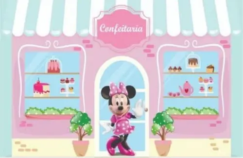 Topo de Bolo Minnie Confeiteira