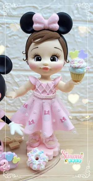 Topo de Bolo Minnie Confeiteira