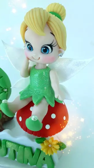 Topo de bolo Tinker Bell