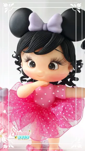 Topo Minnie Rosa Personalizado
