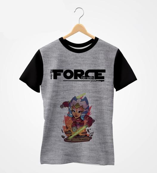 Camiseta Raglan - Coleção StarWars - Ahsoka Tano
