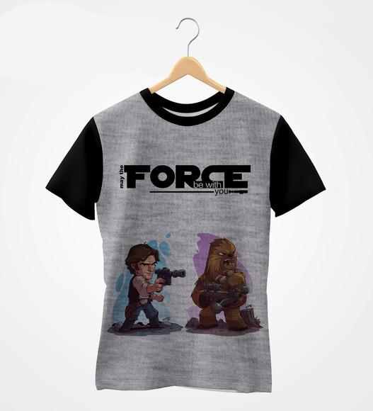 Camiseta Raglan - Coleção StarWars - Han solo
