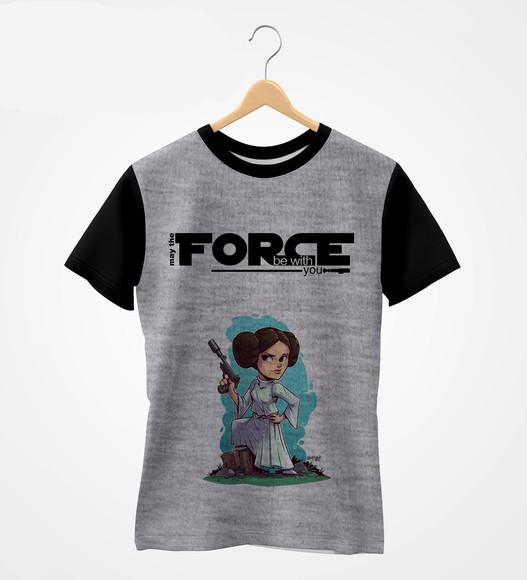 Camiseta Raglan - Coleção StarWars - Leia